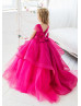 Cap Sleeves Glitter Peplum Flower Girl Dress